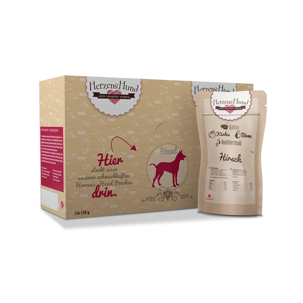 HerzensHund Hirsch mit Quinoa