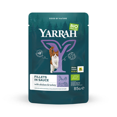 Yarrah Katze Bio Pouches Filets mit Truthahn in Sauce 14 x 85g