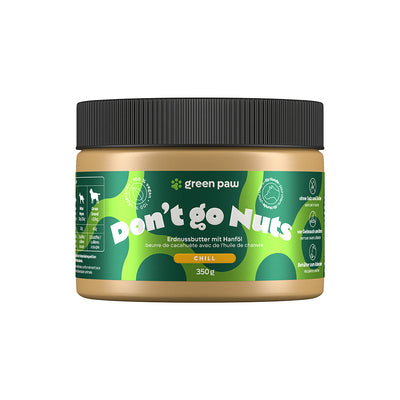 Green Paw Don’t go Nuts 🥜 – Erdnussbutter mit Hanföl für Hunde