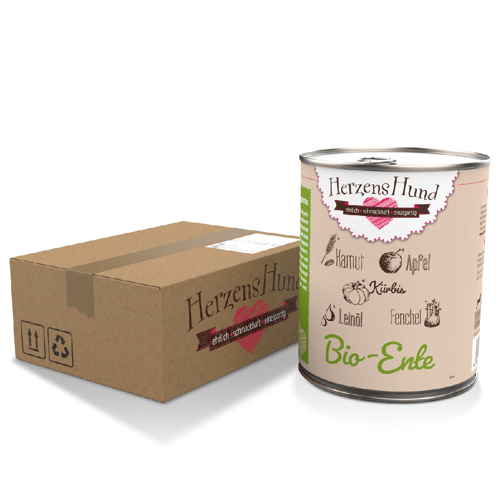 HerzensHund Bio-Ente mit Bio Gemüse für Hunde