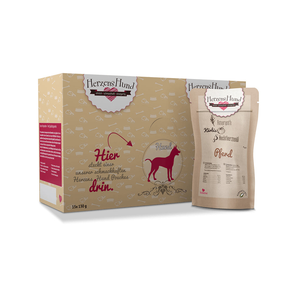 HerzensHund Pferd mit Amaranth | Hypoallergenes Hundefutter glutenfrei   BioTierFutter Onlineshop