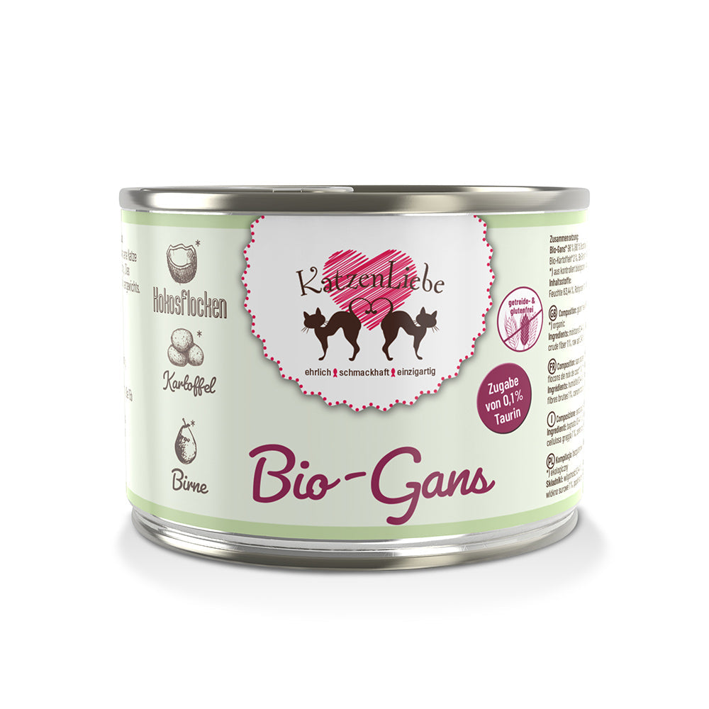 KatzenLiebe Bio-Gans mit Bio-Kartoffel für Katzen
