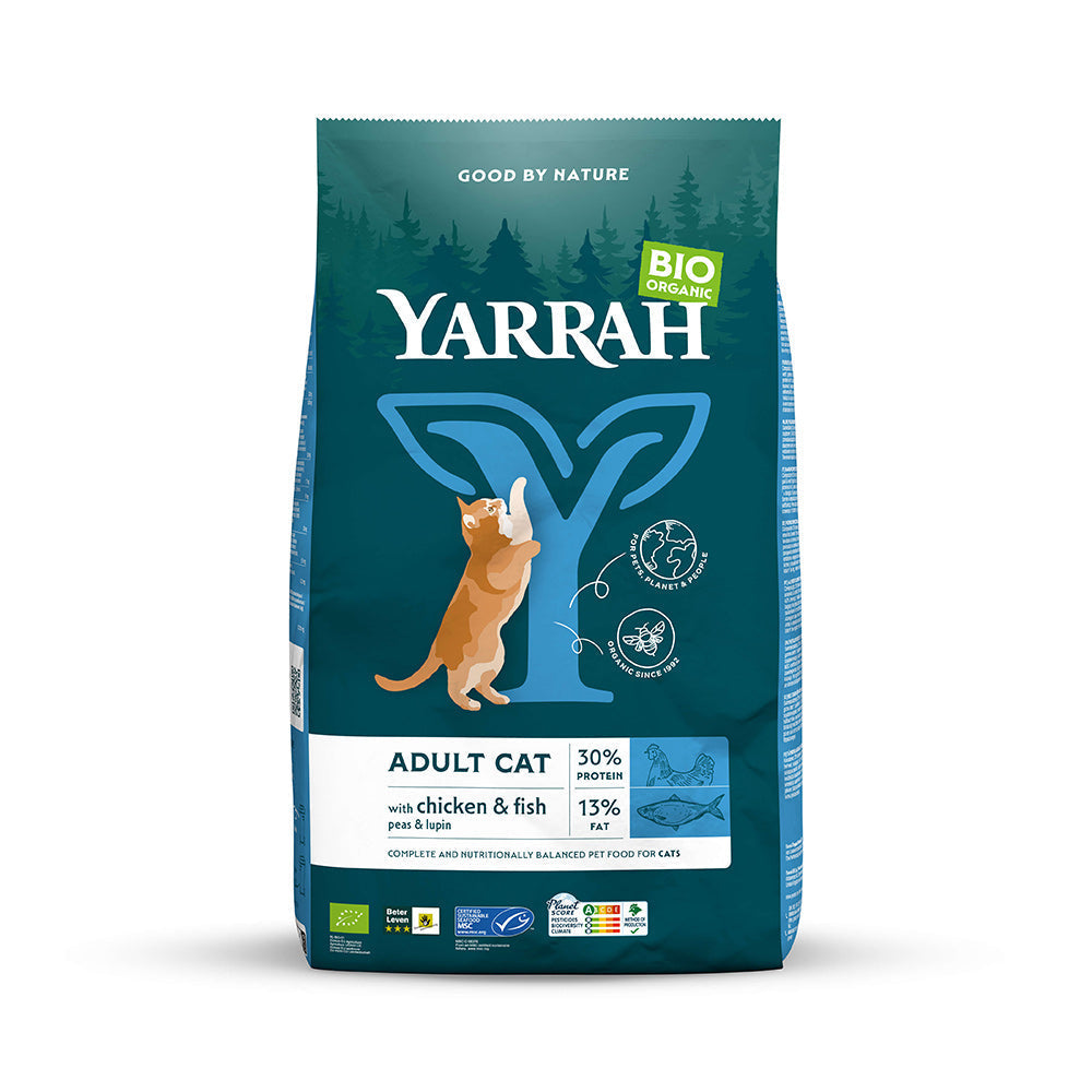 Yarrah Bio Katze Trockenfutter Huhn & Fisch (MSC)