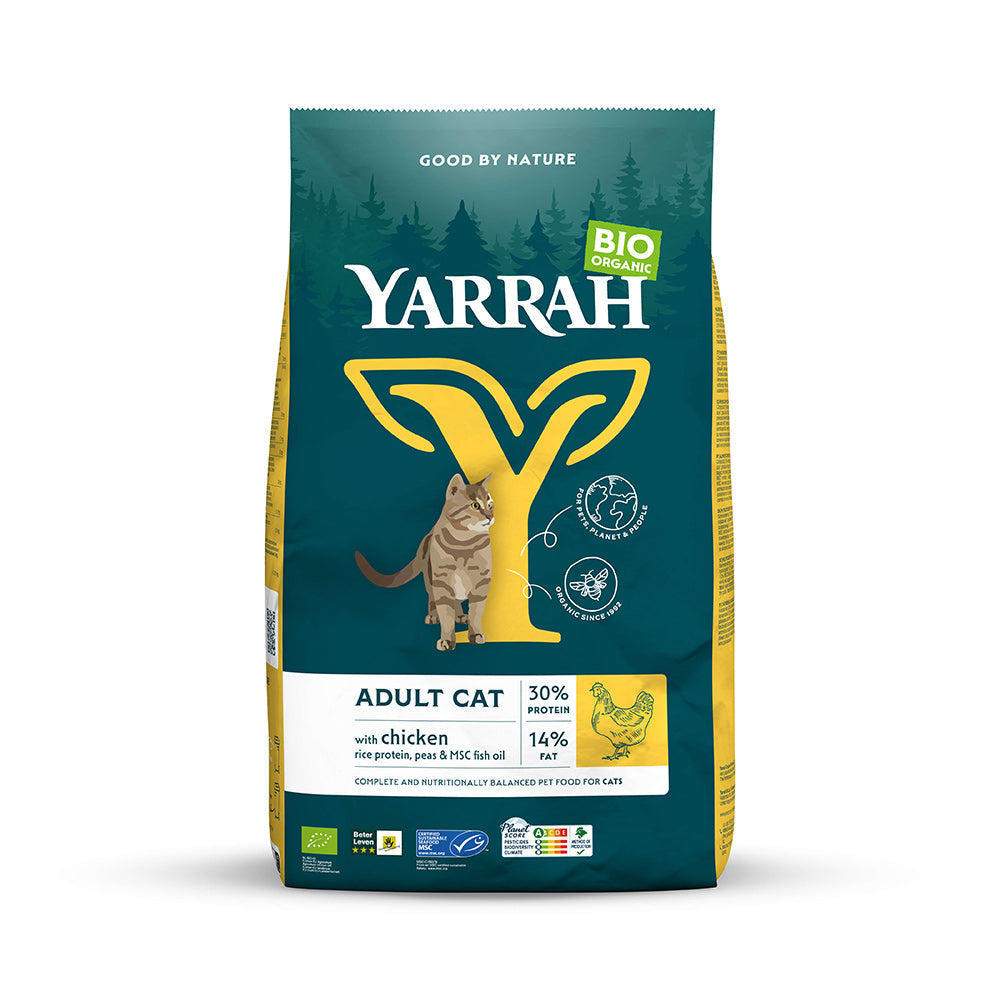 Rette mich: Yarrah Bio Katze Trockenfutter Huhn 800g