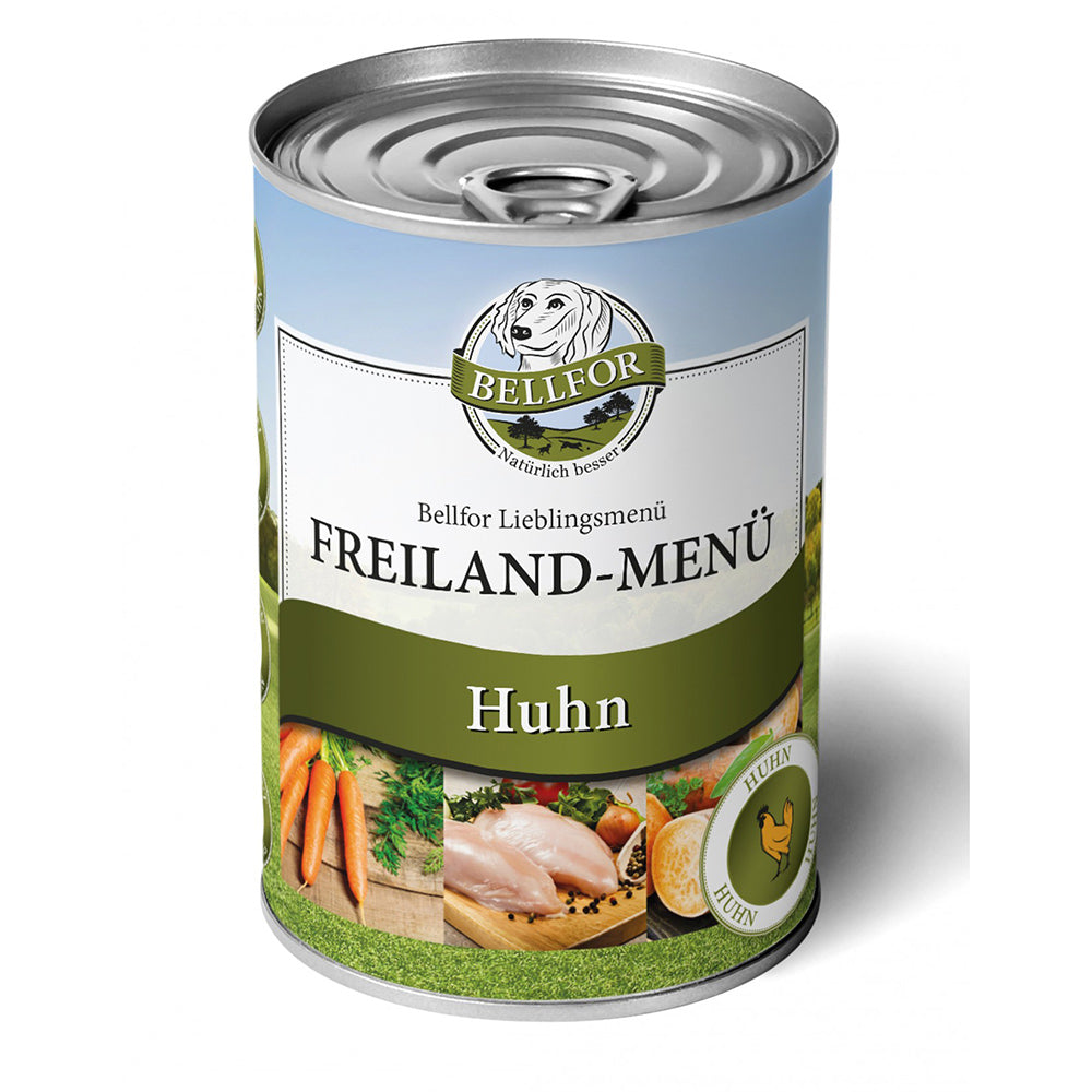 Bellfor Hundefutter Nass mit Huhn Freiland-Menü