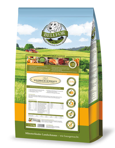 Bellfor Trockenfutter mit Wildlachs Wildbach-Schmaus
