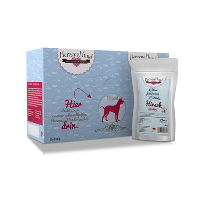 HerzensHund Hirsch mit Kürbis - getreidefrei für Hunde