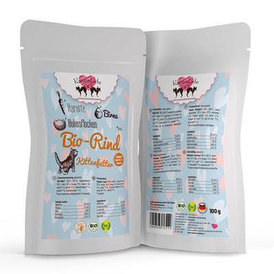 KatzenLiebe Bio-Rind mit Bio-Karotte - Kitten für Katzen