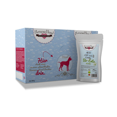 HerzensHund   Bio-Ente mit Bio-Gemüse -getreidefrei- für Hunde