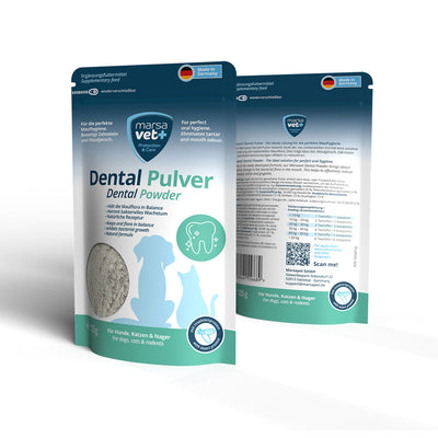 Marsavet Dental Zahnpulver für Hunde, Katzen und Nagetiere mit Insektenprotein - 125 g