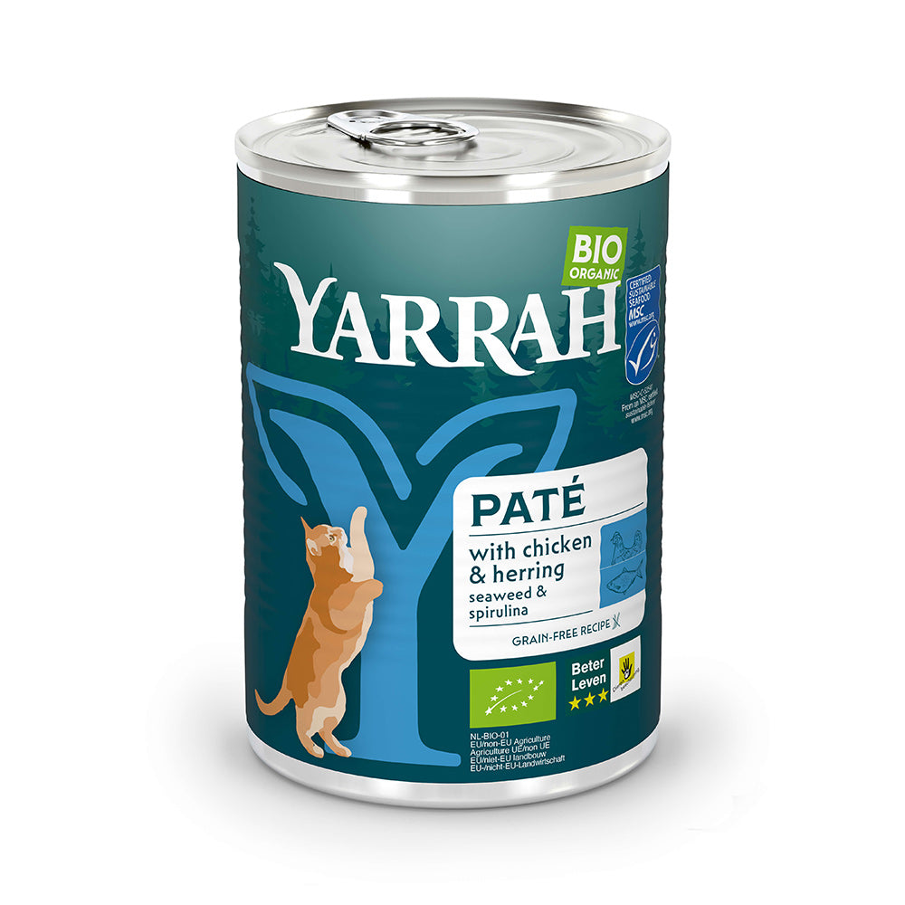 Yarrah Bio Katze Dose Paté getreidefrei mit Fisch (MSC) 12 x 405g