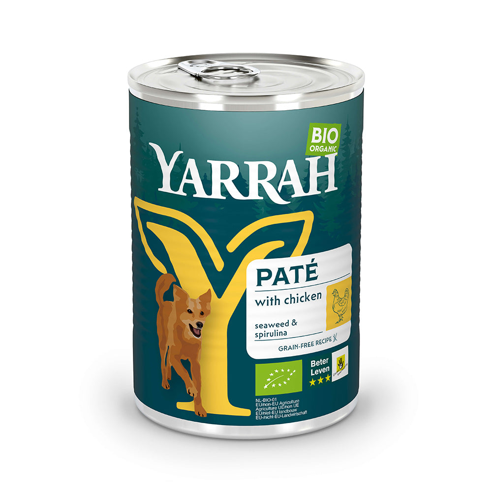 Yarrah Bio Hund Dose Paté getreidefrei Huhn 12 x 405g