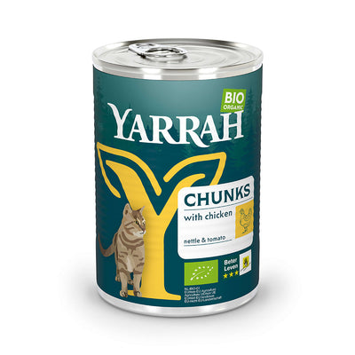Yarrah Bio Katze Dose Bröckchen getreidefrei Huhn 12 x 405g