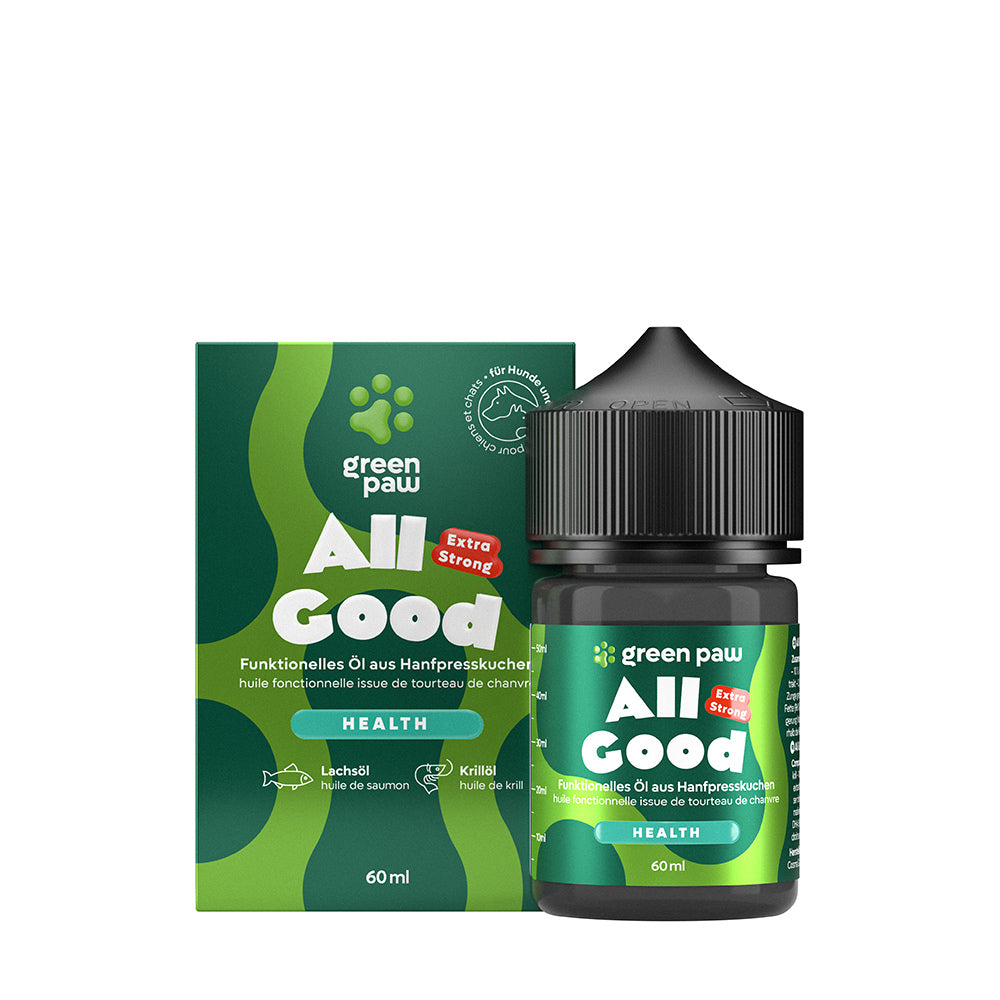 Green Paw All Good – CBD & CBG Öl für Wohlbefinden bei Hund & Katze