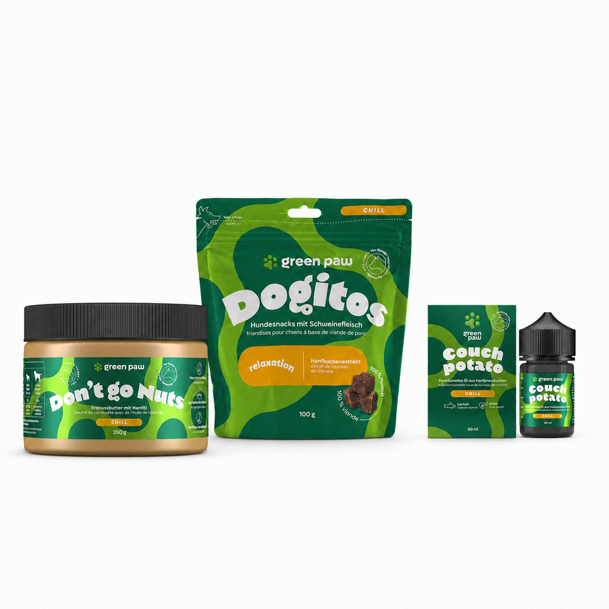 Green Paw Mixpaket Relax mit CBD für Hunde