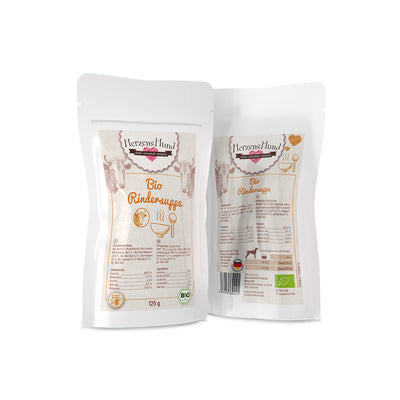 HerzensHund Bio-Rindersuppe für Hunde 18x125g