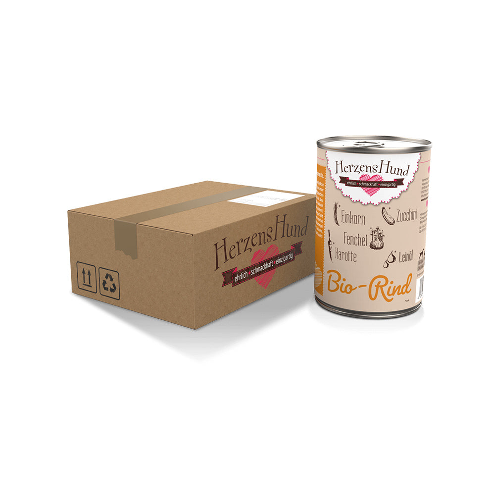 HerzensHund Bio-Rind mit Bio-Gemüse für Hunde