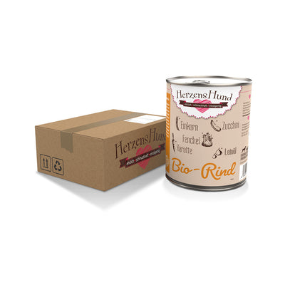 HerzensHund Bio-Rind mit Bio-Gemüse für Hunde