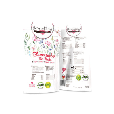 HerzensHund  Blumenzauber - Bio-Huhn mit Bio-Apfel für Hunde