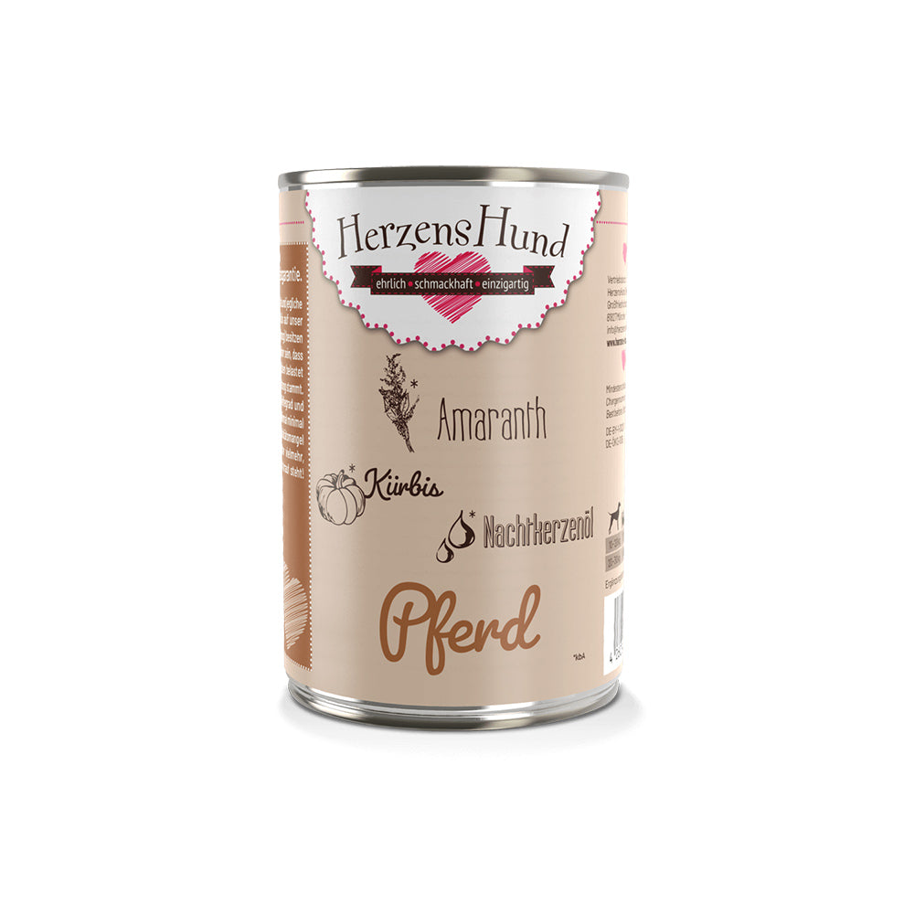 HerzensHund Pferd mit Amaranth - glutenfrei & hypoallergen - für Hunde