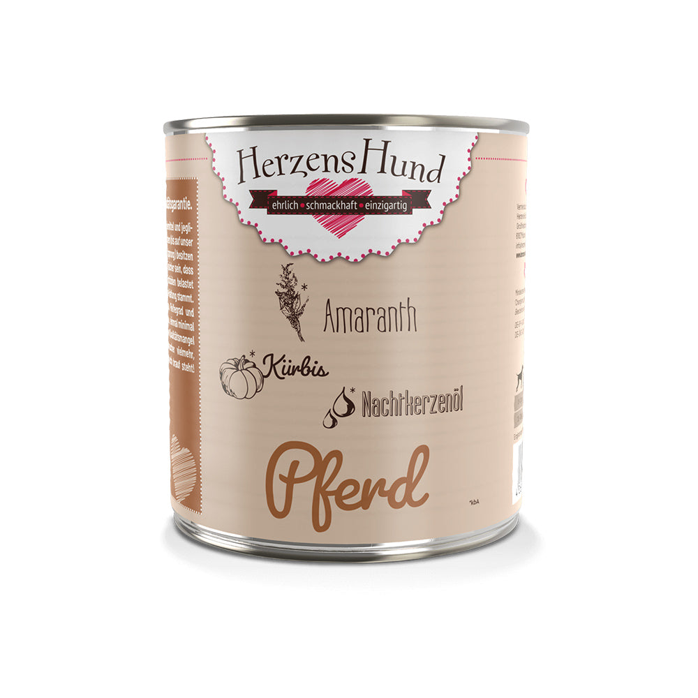 HerzensHund Pferd mit Amaranth - glutenfrei & hypoallergen - für Hunde