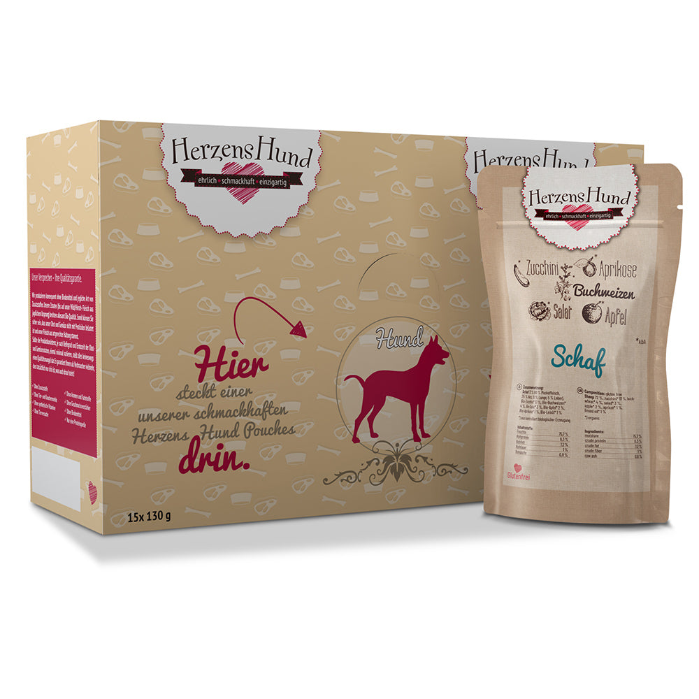 HerzensHund Schaf mit Buchweizen für Hunde