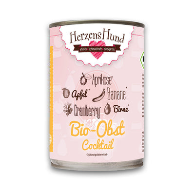 HerzensHund Bio-Obstcocktail für Hunde 12 x 400g