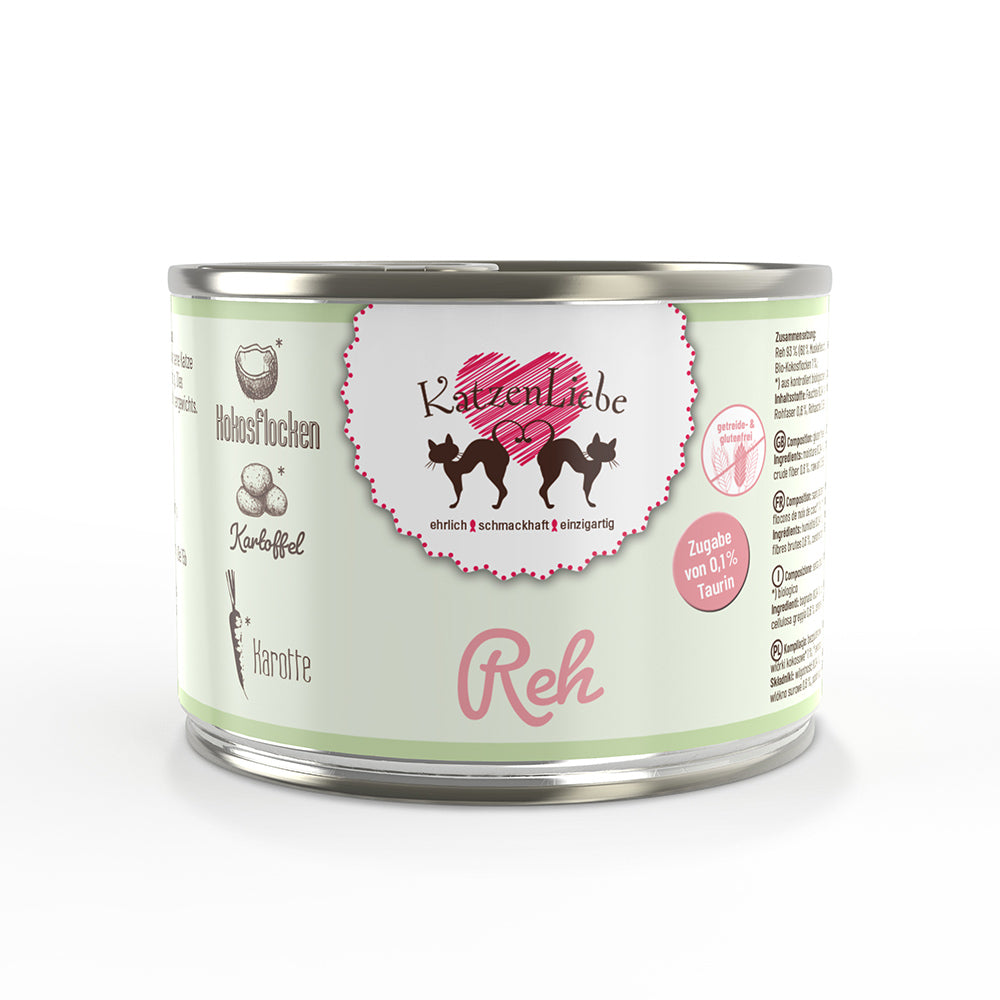 KatzenLiebe Reh mit Bio-Kartoffel für Katzen