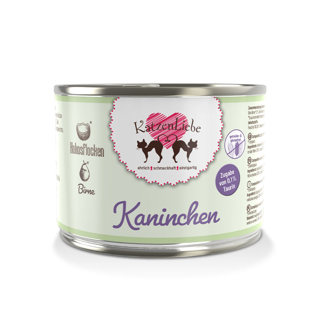 KatzenLiebe Kaninchen mit Bio-Birne für Katzen