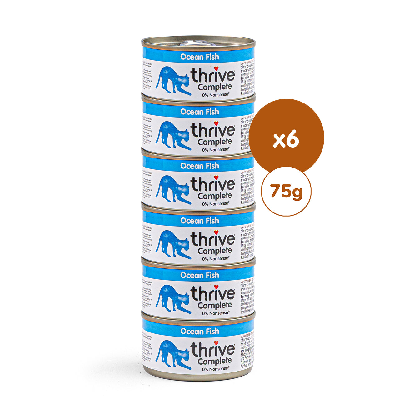 Thrive Gourmet-Töpfchen Ocean-Fisch 6 x 75 g