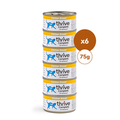 Thrive Gourmet-Töpfchen 100% Hühnerbrust 6 x 75 g