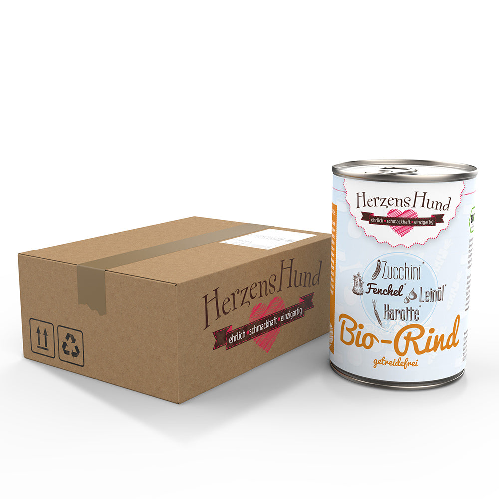 HerzensHund Bio-Rind mit Bio-Zucchini - getreidefrei- für Hunde