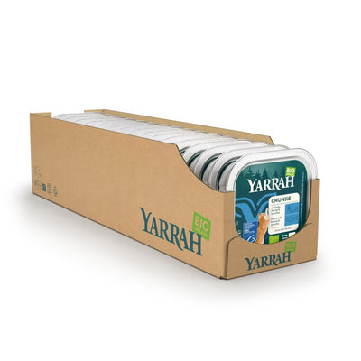 Yarrah Bio Katze Schale Bröckchen getreidefrei Fisch (MSC) 16 x 100 g - BioTierFutter Onlineshop