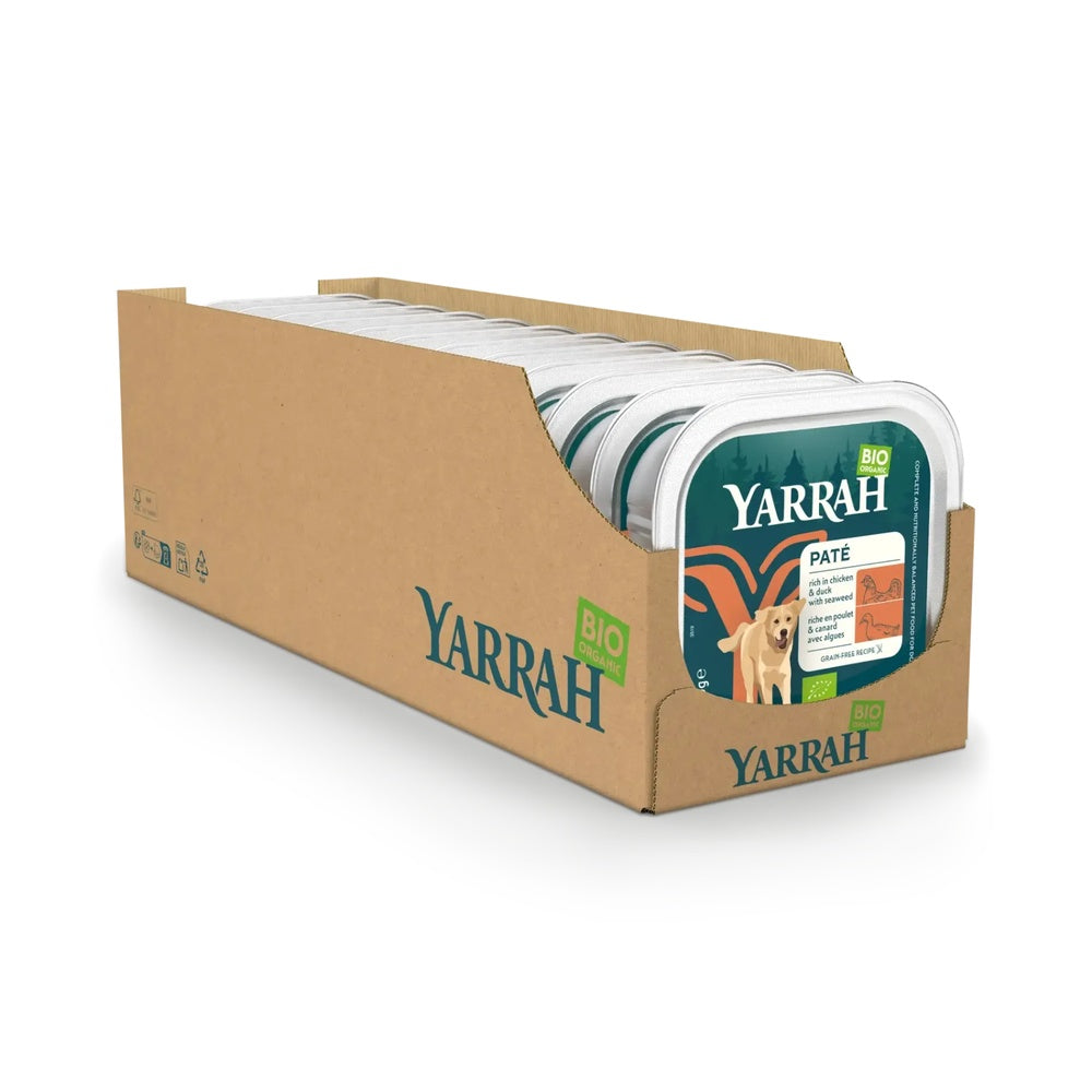 Yarrah Bio Hund Schale Pastete getreidefrei Huhn & Ente 12 x 150g