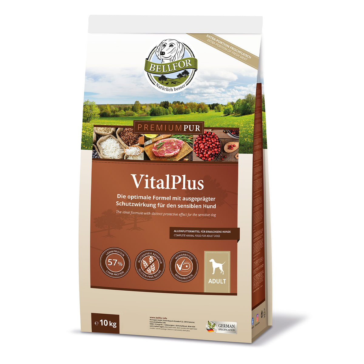Bellfor Premium Pur VitalPlus mit Lamm – 10 kg Sack