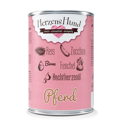 HerzensHund Pferd mit Zucchini – Nassfutter für Hunde