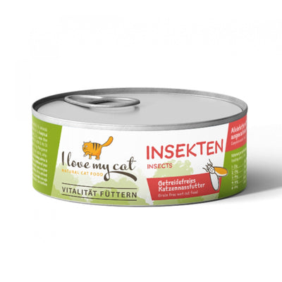 I love my cat Hypoallergenes Katzenfutter Nass mit Insekten 6 x 100g
