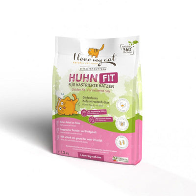 I love my cat Trockenfutter mit Huhn (Light) für sterilisierte und übergewichtige Katzen - 1.2 kg