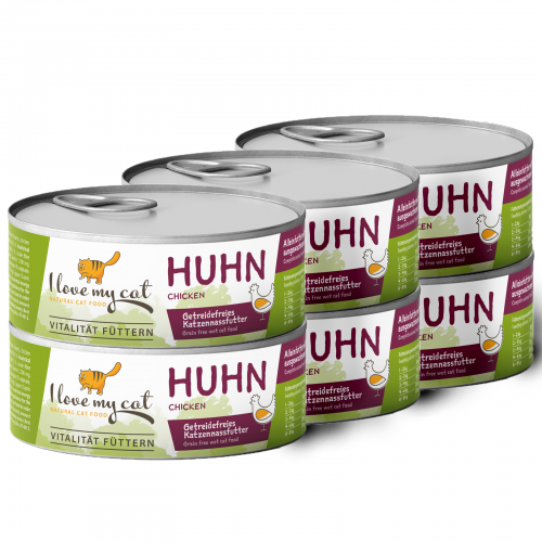 I love my cat Katzenfutter Nass mit Huhn 6 x 100g